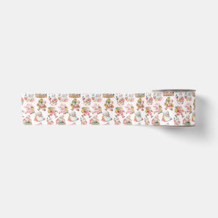 Pink Retro Groovy Weihnachten Satinband