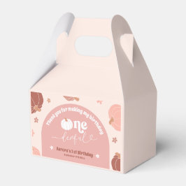 Pink Retro Pumpkin First Birthday Favor Boxes Geschenkschachtel