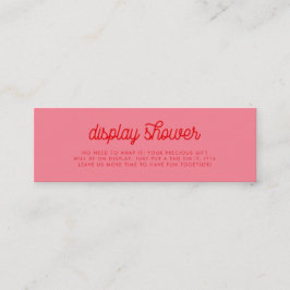 Pink Retro Vintag Display Duschkarteneinlage Mini Visitenkarte