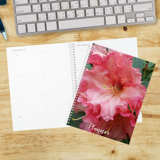 Pink Rhododendron Bloom Floral Planer (In Situ)