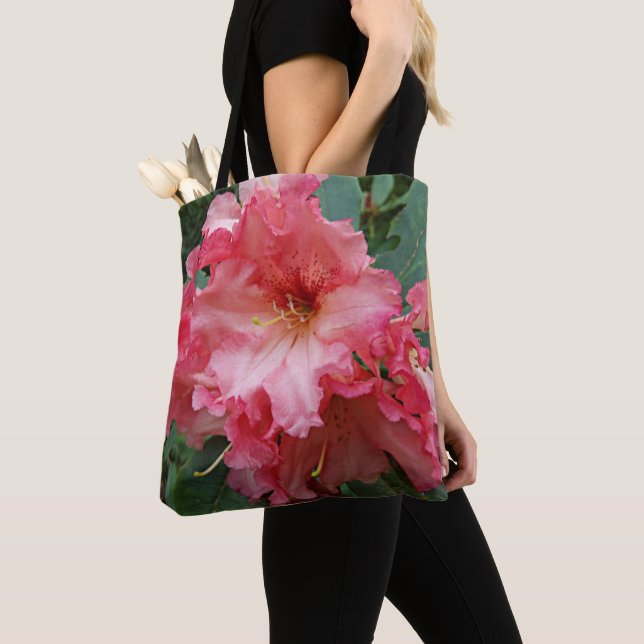 Pink Rhododendron Bloom Floral Tasche (Von Nahem)