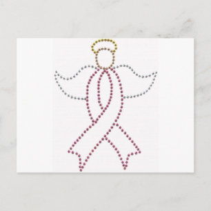 Pink Ribbon Angel Postkarte