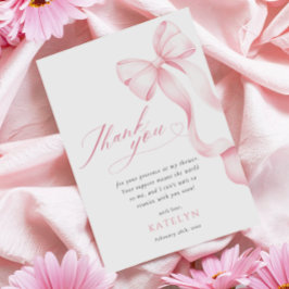 Pink Ribbon Babydusche Danke Karte