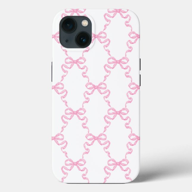 Pink Ribbon Bow Trellis Case-Mate iPhone Hülle (Rückseite)
