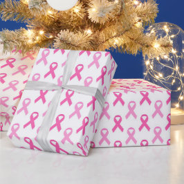 Pink Ribbon Breast Cancer Awareness Pattern Geschenkpapier
