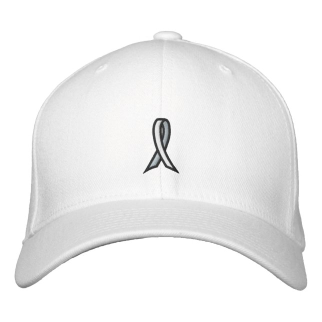 Pink Ribbon - Brustkrebs-Bewusstsein Bestickte Kappe (Vorderseite)