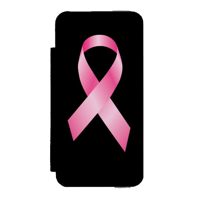 Pink Ribbon - Brustkrebs-Bewusstsein Incipio iPhone Geldbeutel-Hülle (Folio Vorderseite)