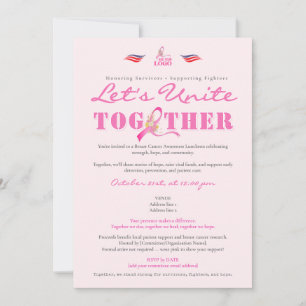 Pink Ribbon Brustkrebs Bewusstsein Mittagessen Einladung