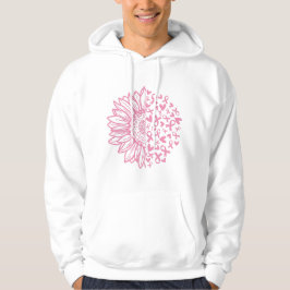 Pink Ribbon Brustkrebs Bewusstsein Sonnenblume Hoodie