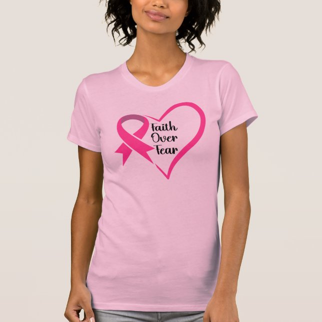 Pink Ribbon Brustkrebs Bewusstsein T-Shirt (Vorderseite)