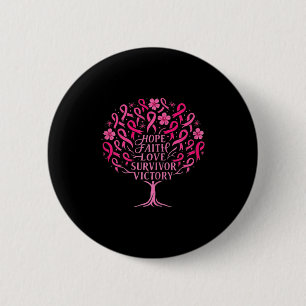 Pink Ribbon Brustkrebs Überleben Hoffnung Glaube L Button