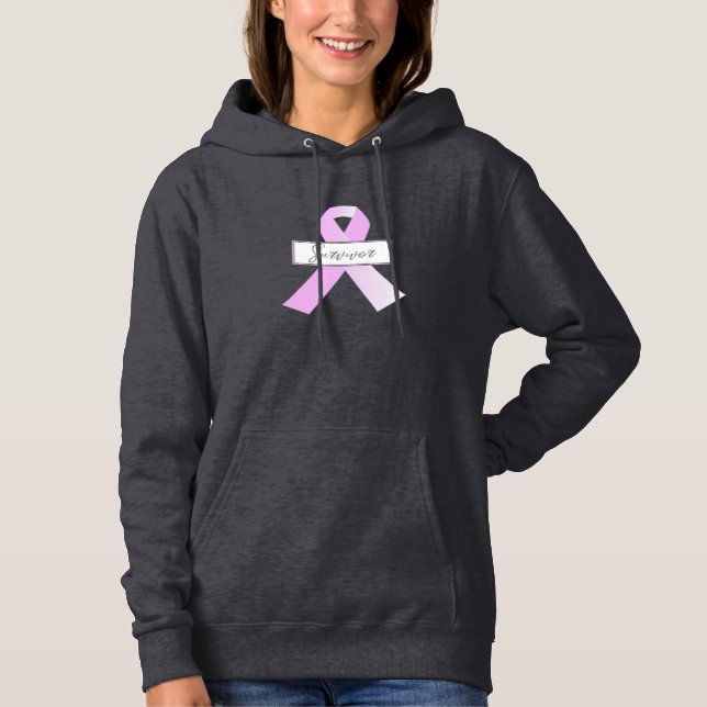 Pink Ribbon Brustkrebs Überlebenshoodie Hoodie (Vorderseite)