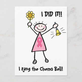 Pink Ribbon Chemo Bell Postkarte