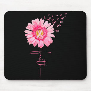 Pink Ribbon Daisy Faith - Brustkrebs-Bewusstsein Mousepad
