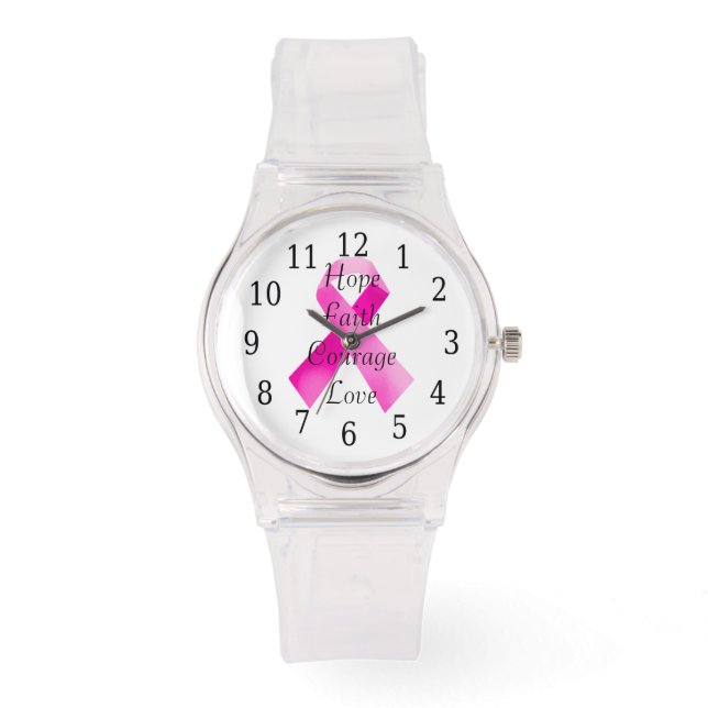 Pink Ribbon Faith Watch Armbanduhr (Vorderseite)