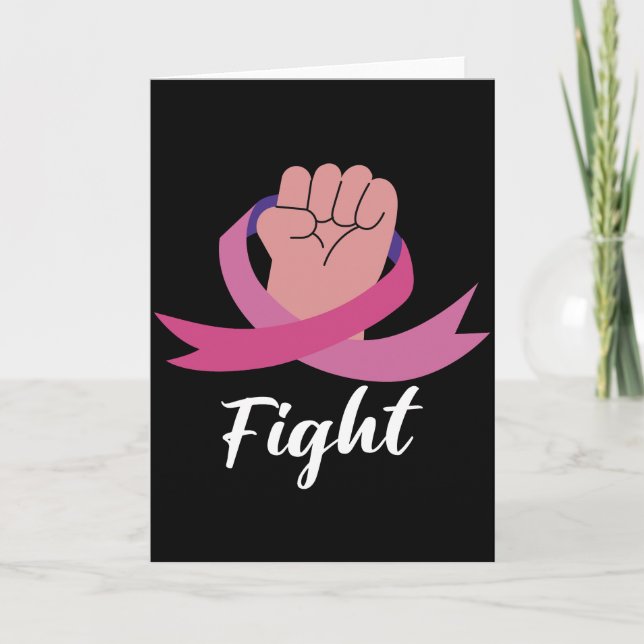 Pink Ribbon Frauen Krebs Bewusstsein Brustkrebs Dankeskarte (Vorderseite)