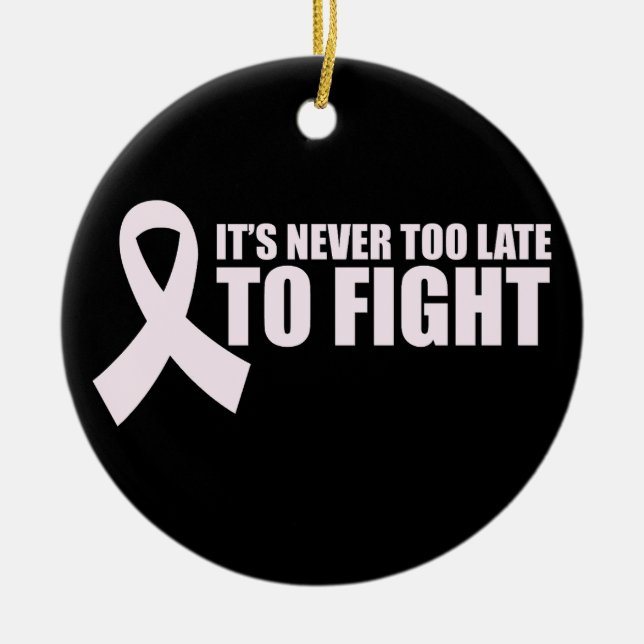 Pink Ribbon Frauen Krebs Bewusstsein Brustkrebs Keramik Ornament (Vorne)