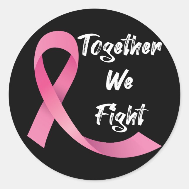 Pink Ribbon Frauen Krebs Bewusstsein Brustkrebs Runder Aufkleber (Vorderseite)