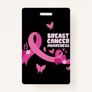 Pink Ribbon Frauen Krebs Brustkrebs Bewusstsein Ausweis