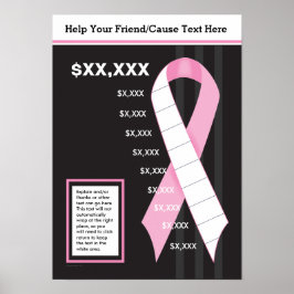 Pink Ribbon Fundraising Poster