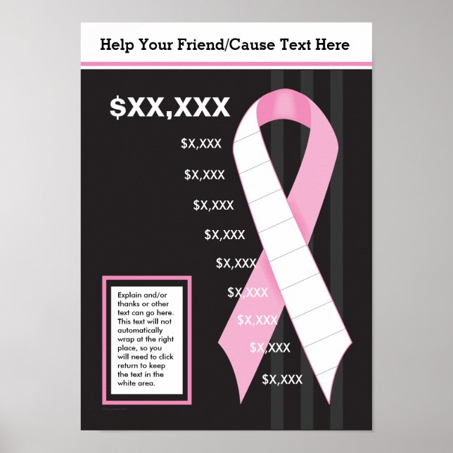 Pink Ribbon Fundraising Poster (Vorne)