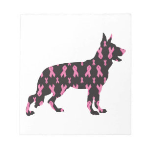 Pink Ribbon German Shepherd Notizblock