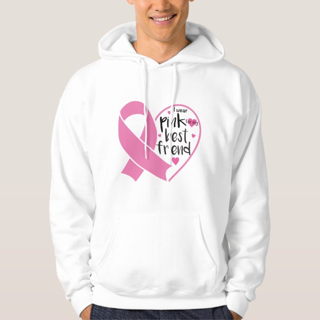 Pink Ribbon Guerrier ami Sweat - shirt à capuche d (Devant)