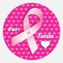 Pink Ribbon & Herz Brustkrebs Anpassen Text