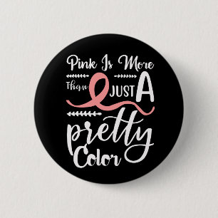 Pink Ribbon-Kampf Überlebender Krieger Brustkrebs Button