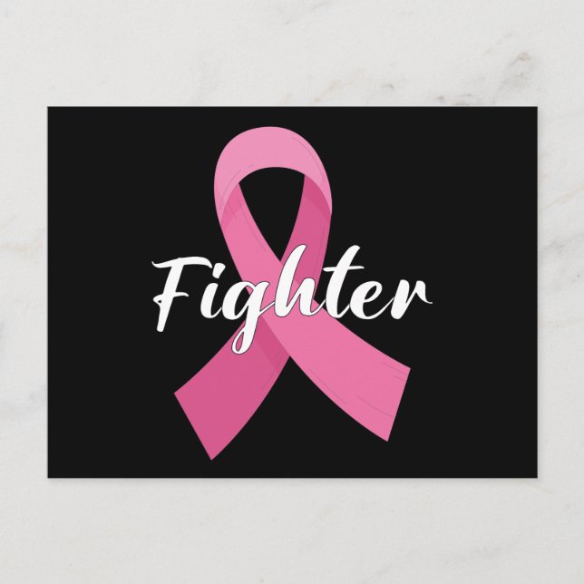 Pink Ribbon Krebs Bewusstsein Brustkrebs kämpfen Postkarte (Vorderseite)