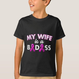 Pink Ribbon meine Ehefrau ist ein Byd Breast Cance T-Shirt