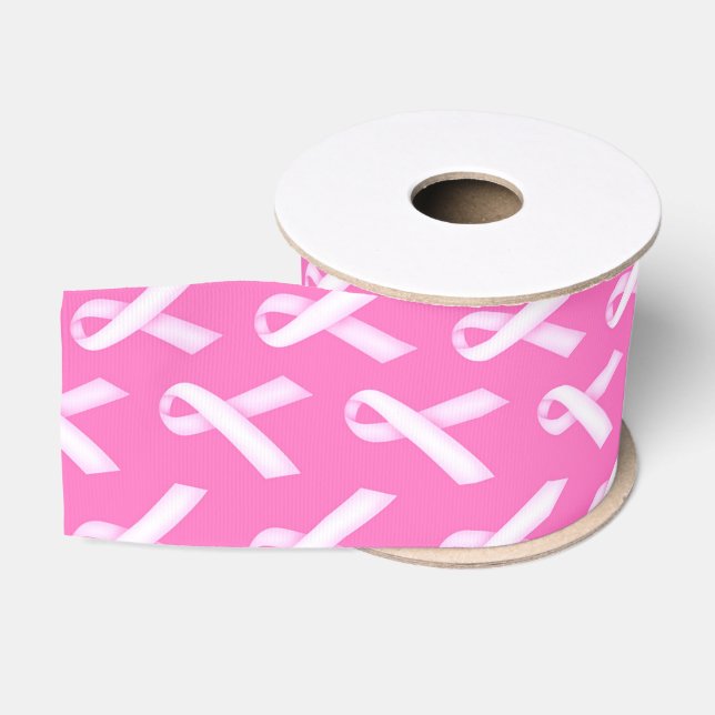 Pink Ribbon Pattern – Breast Cancer Awareness Ripsband (Spule)