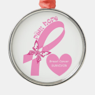 Pink Ribbon Pink Hope Brustkrebs Bewusstsein Ornament Aus Metall