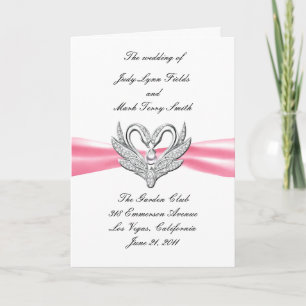 Pink Ribbon Silver Swans Programmkarte Programm