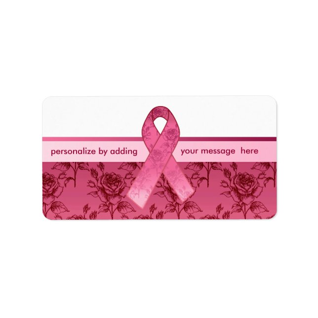 Pink Ribbon Survivor Adressaufkleber (Vorne)