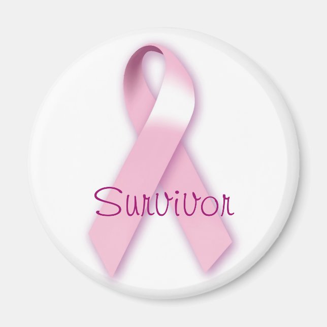 Pink Ribbon Survivor Magnet (Vorne)