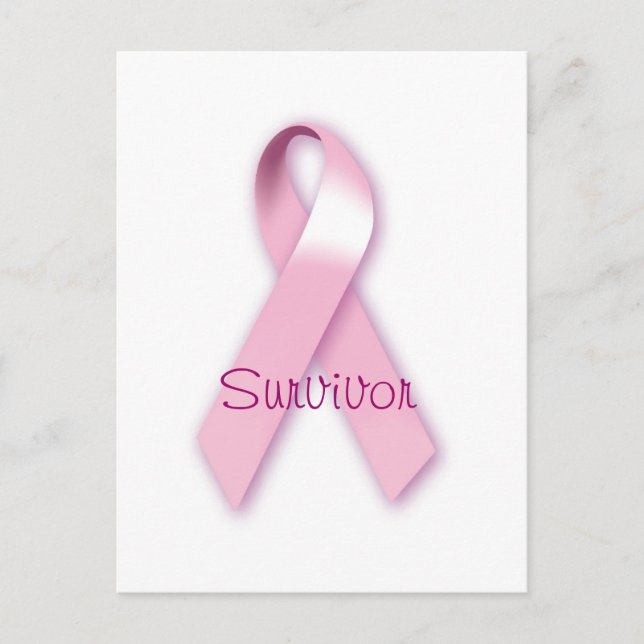 Pink Ribbon Survivor Postkarte (Vorderseite)
