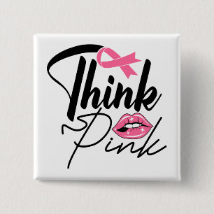 Pink Ribbon Überlebende Brustkrebs kämpfen Button