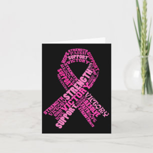 Pink Ribbon unterstützen Brustkrebs-Bewusstsein Mo Karte