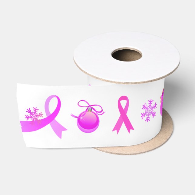 Pink Ribbon Weihnachten Satinband (Spule)