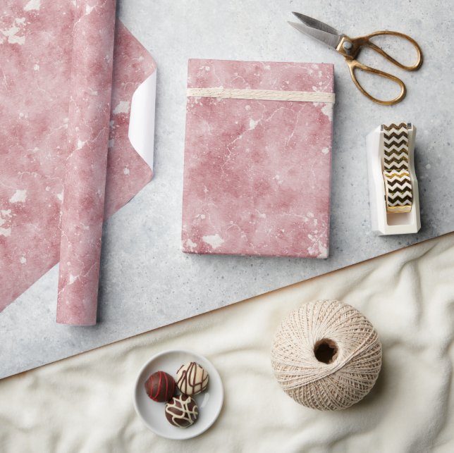 Pink Rissiger Geburtstag Geschenkpapier (Kunsthandwerk)
