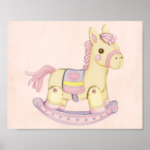 Pink Rocking Horse Poster