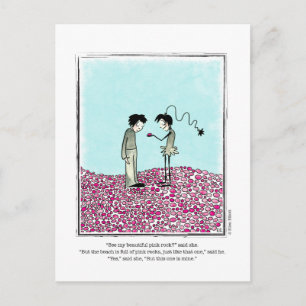 PINK ROCKS Cartoon von Ellen Elliott Postkarte