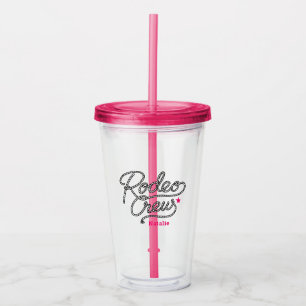Pink Rodeo Crew Western Junggesellinnenabschied Acryltrinkbecher
