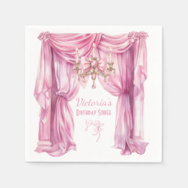 Pink Rokoko Soft Renaissance Coquette Party Serviette
