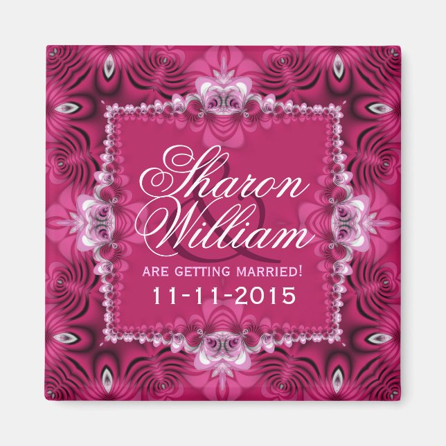 Pink Romance Announce Wedding Magnet (Vorne)