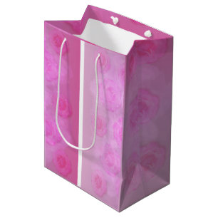 PINK Romantische Rose Mittlere Geschenktüte