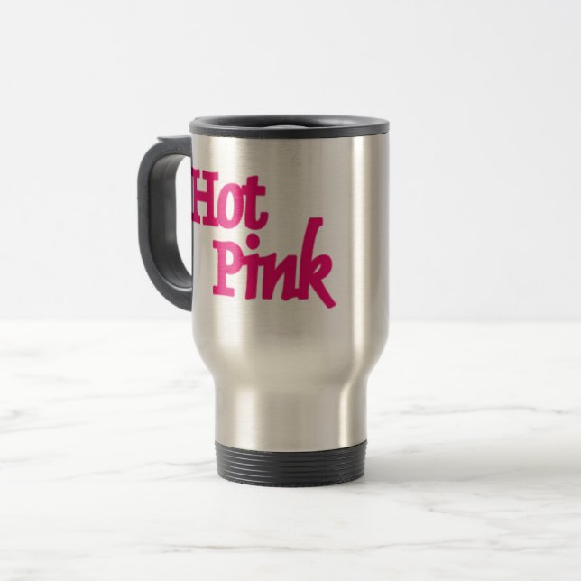 Pink-rosa-Kreuzweg-Tasse aus nicht rostendem Stahl Reisebecher (Vorderseite Links)