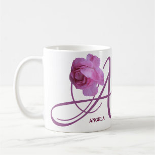 Pink rosa Rosa Blume boho Kaffeetasse