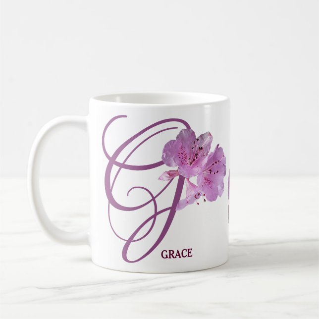 Pink rosa Rosa Blume boho Kaffeetasse (Links)